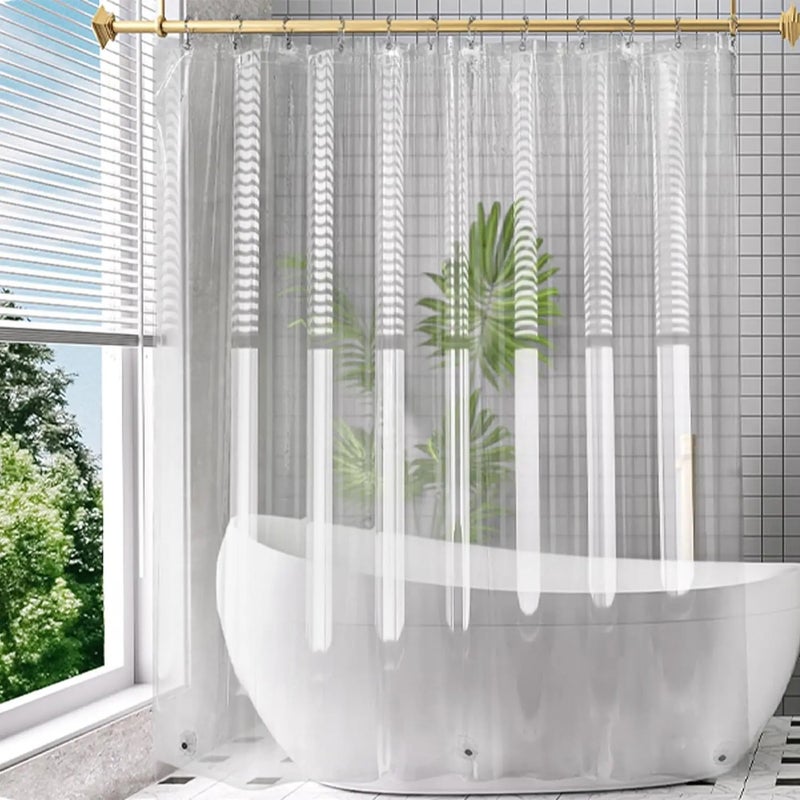 Bluejw Eco-Friendly Mildew Resistant Folding Shower Curtain ized Logo Bath Hotel Home Bathroom Sets - Image 3
