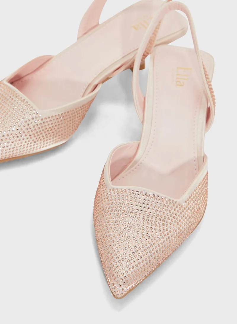 Ella Limited Edition Diamante Pointed Slingback Pump
