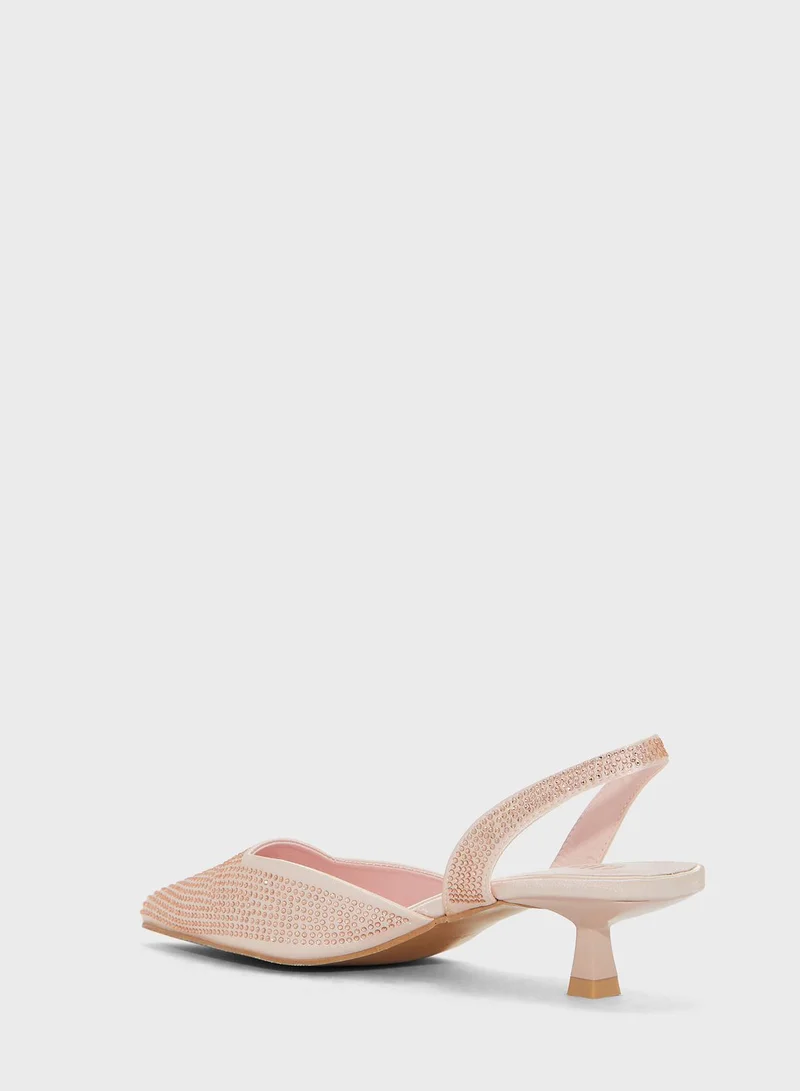 Ella Limited Edition Diamante Pointed Slingback Pump