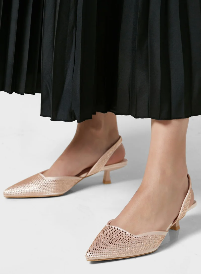 Ella Limited Edition Diamante Pointed Slingback Pump