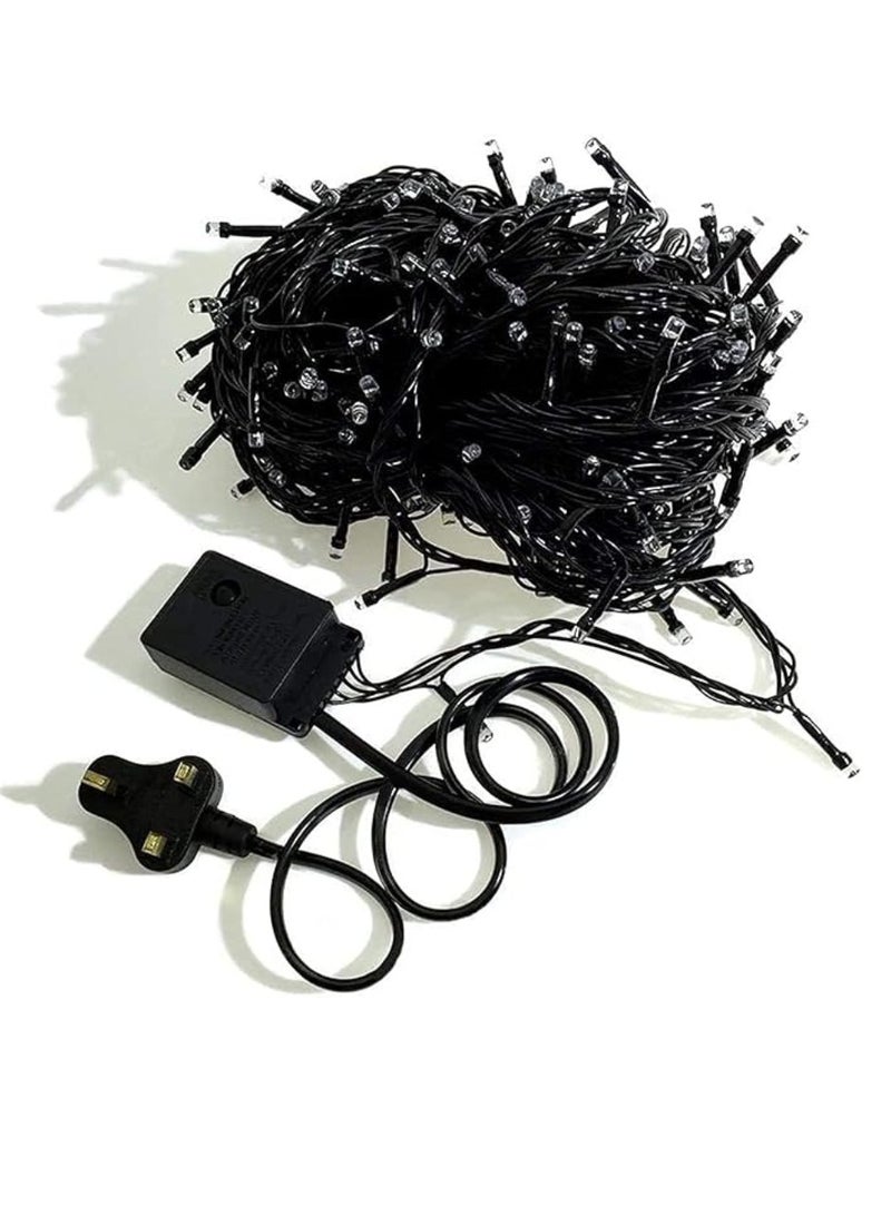 Yuwell 14 Meter 200 LED String Lights Decoration Lights RGB Light 8 Modes Led Light Black Wire For Home Decorations Ramadan Lights Indoor & Outdoor Decoration Ramadan Decoration Light Diwali Lights Curtain Lights With 3-Pin UK Plug - Image 4