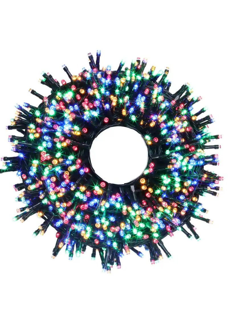 Yuwell 14 Meter 200 LED String Lights Decoration Lights RGB Light 8 Modes Led Light Black Wire For Home Decorations Ramadan Lights Indoor & Outdoor Decoration Ramadan Decoration Light Diwali Lights Curtain Lights With 3-Pin UK Plug - Image 3