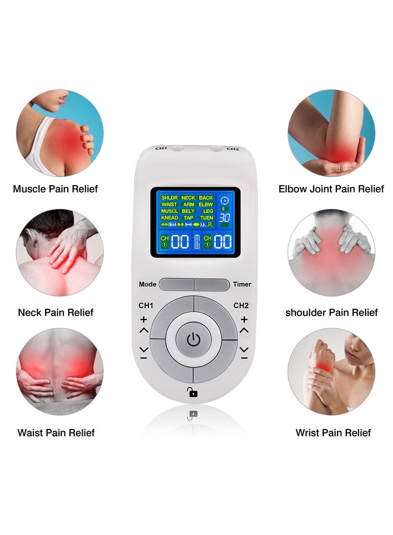 Electric Tens Muscle Stimulator Ems Acupuncture Face Body Massager Digital Therapy Herald Massage Tool Electronic stimulator - Image 2