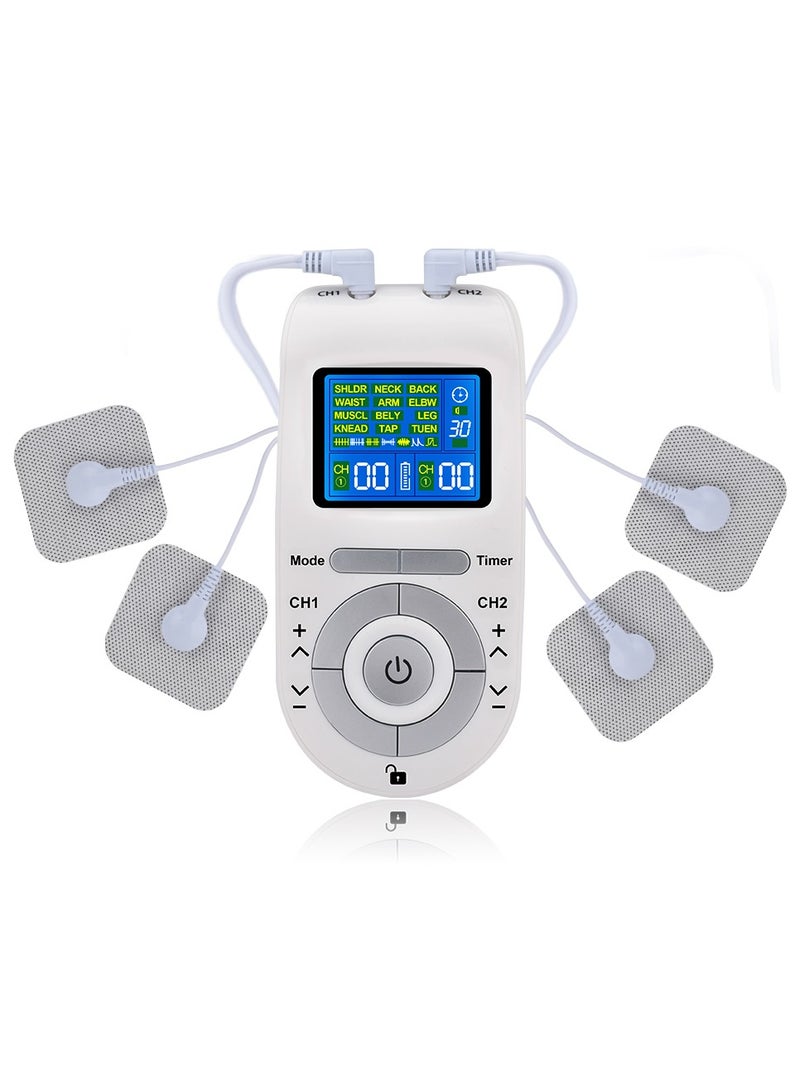 Electric Tens Muscle Stimulator Ems Acupuncture Face Body Massager Digital Therapy Herald Massage Tool Electronic stimulator - Image 1