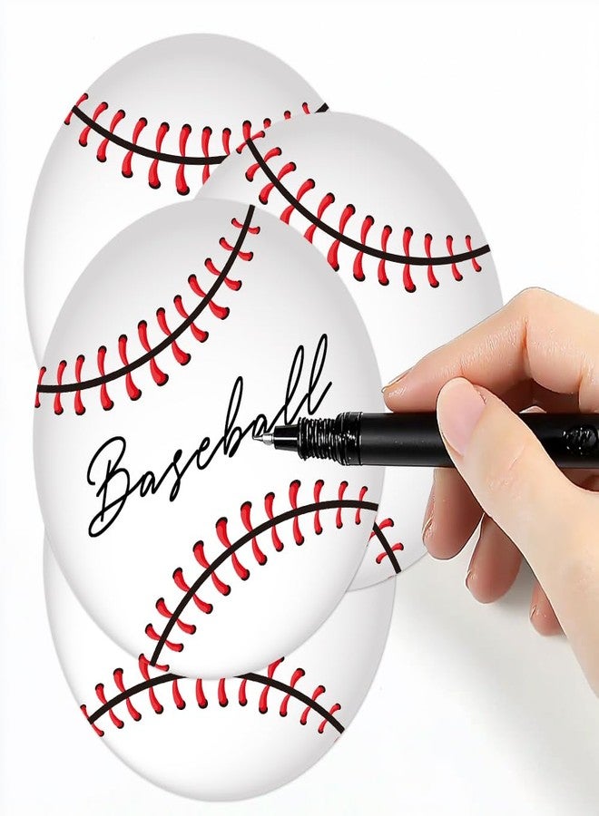 AWEELON 100Pcs 6In Paper Baseball Party Cutouts with 100Pcs Glue Points,Baseball Cut Outs Bulletin Board Decorations for Baseball Party Theme Sport Birthday Classroom Party Decor Supplies - Image 3