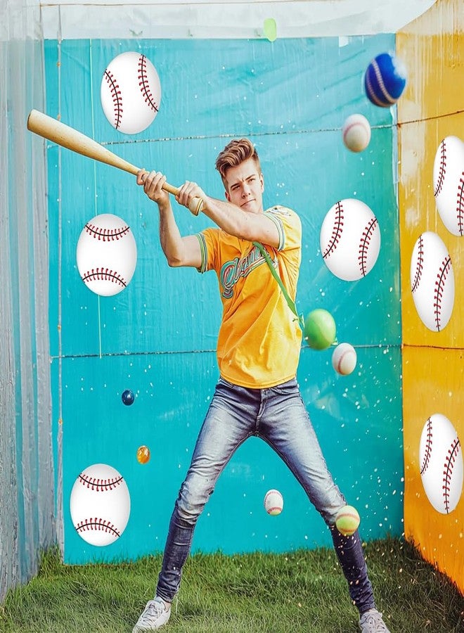AWEELON 100Pcs 6In Paper Baseball Party Cutouts with 100Pcs Glue Points,Baseball Cut Outs Bulletin Board Decorations for Baseball Party Theme Sport Birthday Classroom Party Decor Supplies - Image 4