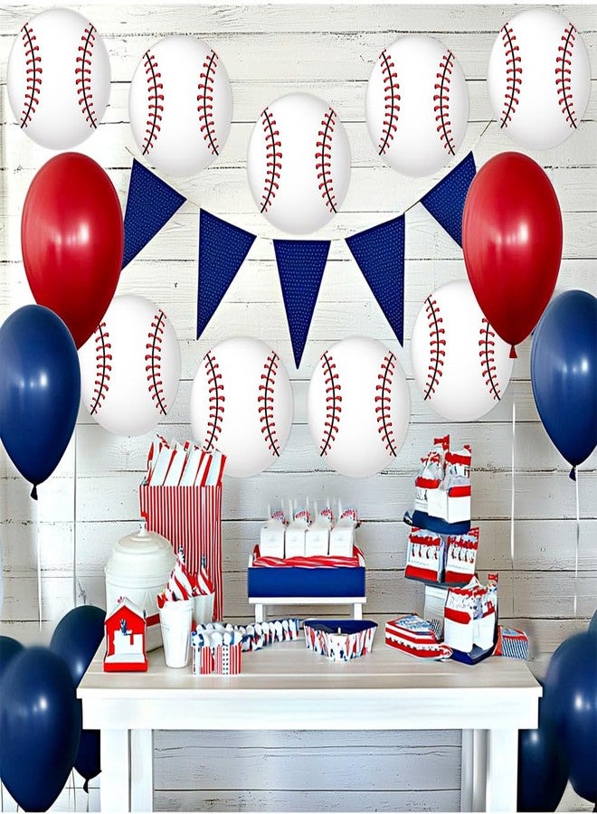 AWEELON 100Pcs 6In Paper Baseball Party Cutouts with 100Pcs Glue Points,Baseball Cut Outs Bulletin Board Decorations for Baseball Party Theme Sport Birthday Classroom Party Decor Supplies - Image 5