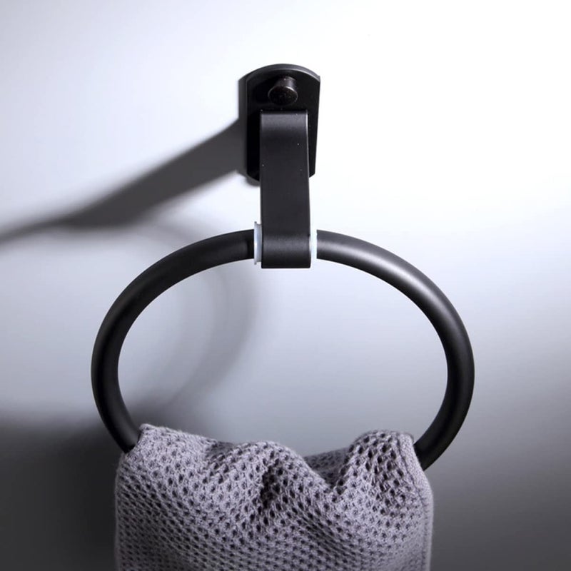 حامل المناشف المثبت على الحائط مع خطاف واحد، إكسسوارات الحمام والمنزل - Image 5