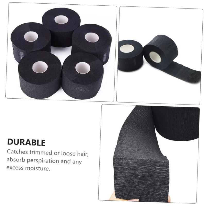 CALLARON Disposable Black Neck Paper Strips for Barbers 10pcs Stretchy Neck Bands for Hairdressing Salon Use and Hair Cutting Protection - Image 5