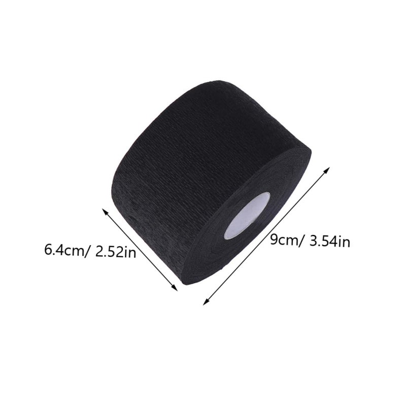 CALLARON Disposable Black Neck Paper Strips for Barbers 10pcs Stretchy Neck Bands for Hairdressing Salon Use and Hair Cutting Protection - Image 2