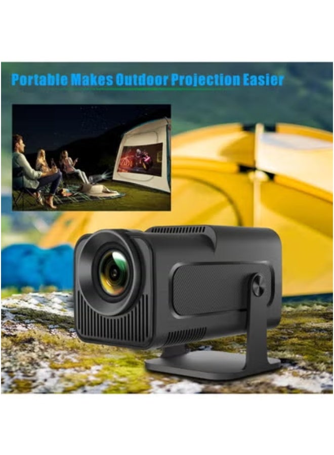 JAJEEK HY320 Mini Smart Portable Projector – 4K FHD 1080P Resolution, 10000 Lumens Brightness, Auto Keystone Correction, Android 11.0 OS, WiFi 6 & Bluetooth 5.0 – 180° Rotatable Design, EU Plug – Compact Projector for Home Theater, Office & Entertainment  - Image 4
