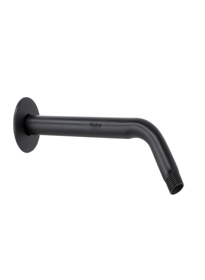 Ruhe Half Bend Round Shower Arm with Wall Flange | 12 x 2.2 Inches, Black Matte | 304-Grade Stainless Steel Shower Arm for Bathroom Overhead Showers - Image 1