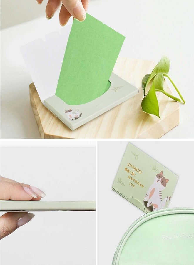 CLICKSY Makeup Blotting Paper Oil Blotting Sheets for Face Bloating Paper for Oily Face Skin Oil Remover Paper (100-Sheets) - Image 2