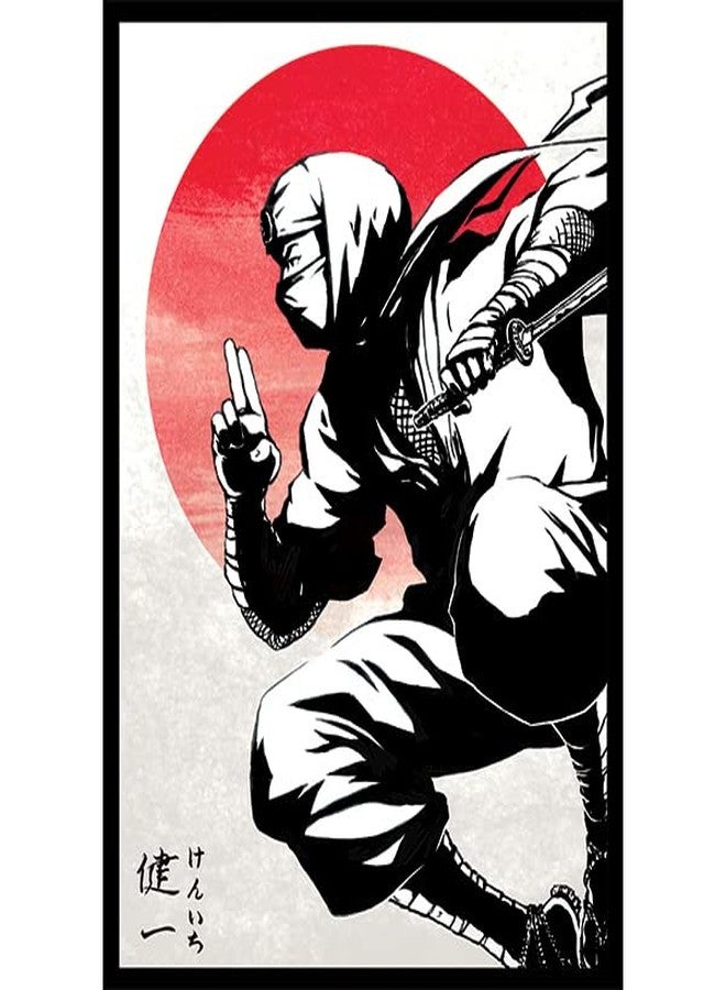 Fantasy North - Kenichi - Shadow Clan Ninja - 100 Smooth Matte TCG Trading Card Sleeves - Black Border - Fits Magic MTG Commander Pokemon and Other Card Games - Playing Card Sleeves - Image 1