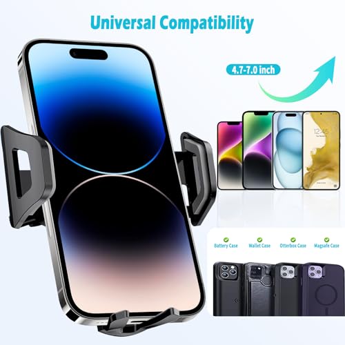 AOUKKL Car Phone Holder Fits for Volkswagen VW Tiguan 2009-2017 Accessories,Thick Cases Friendly,Cell Phone Mount for 4.7-7 in Phones,360 Degree Rotation,Easy to Install - Image 5