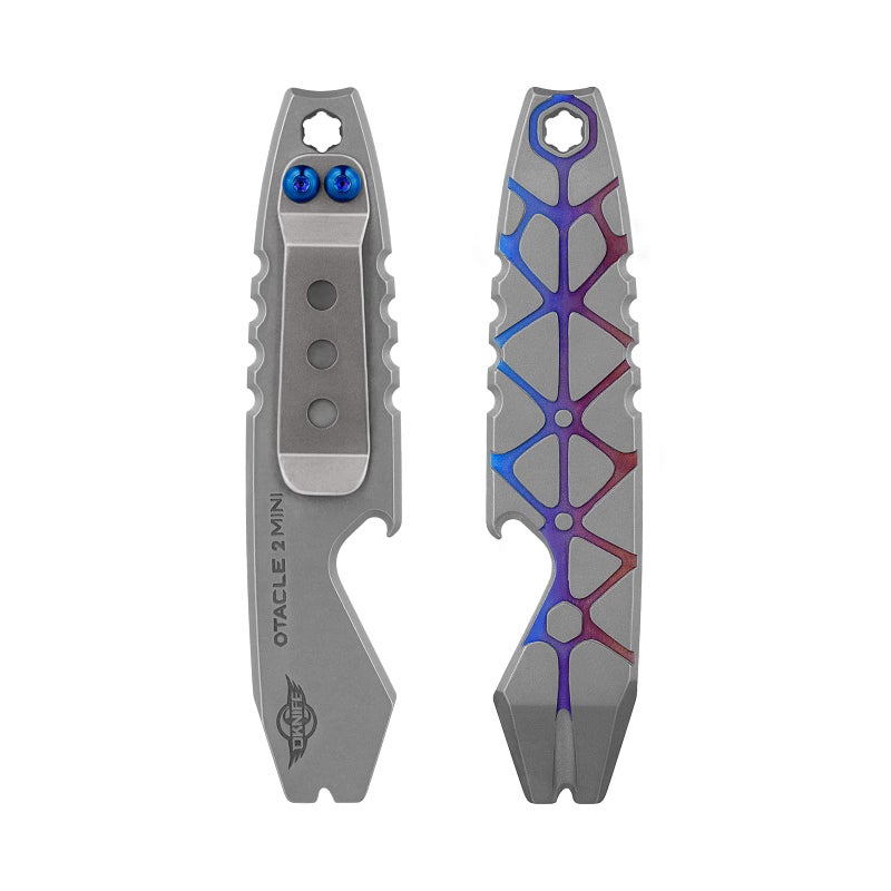 OKNIFE Otacle 2 Mini Titanium Bottle Opener, EDC Pry Bar with Hexagonal Wrench(Grey) - Image 2