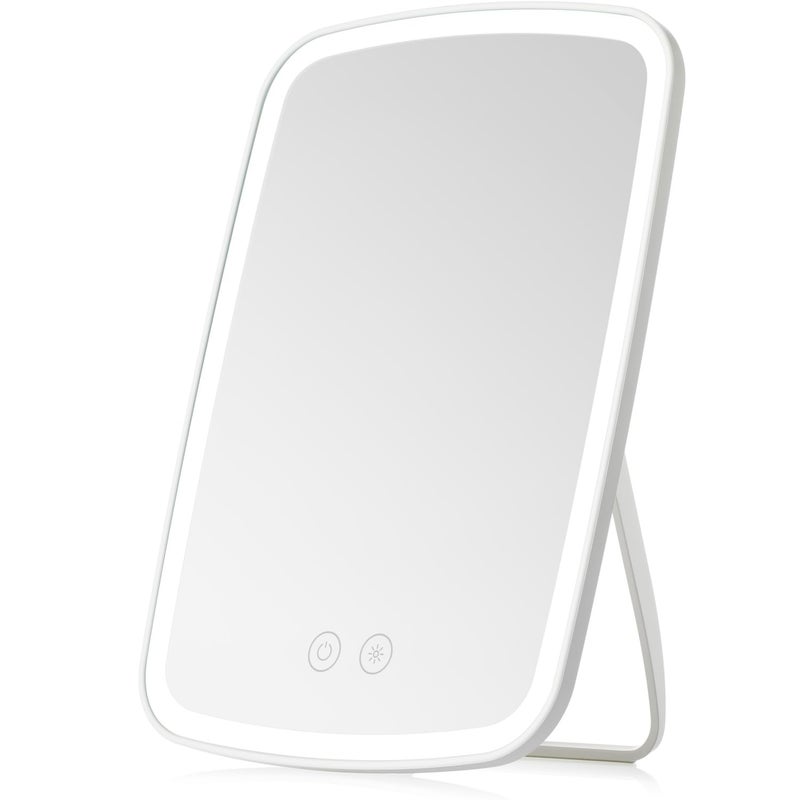 NEZZOE Lighted Makeup Mirror, Portable Mirror with Lights, 1500mAh Rechargeable Vanity Mirror with 3 Colors and Brightness Adjustable - Image 1