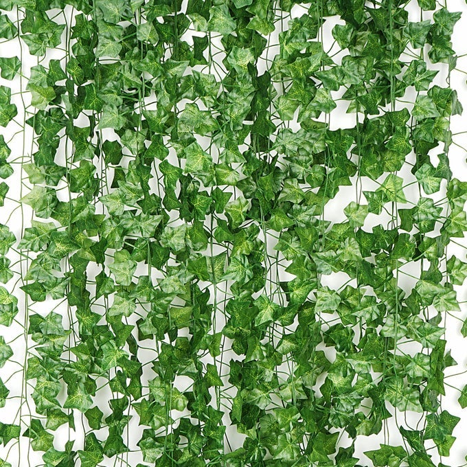 12 Pack 86 FT Artificial Ivy Garland Fake Ivy Leaf Plants Vine Greenery Garland Home Kitchen Balcony Garden Office Wedding Wall Decor
