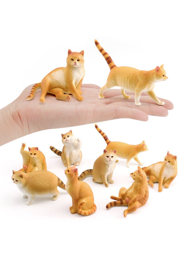 Children's Mini Simulation Pet Cat Model Orange Cat Fat Cat British Short-haired Cat Pastoral Cat Decorative Ornaments-Color:Pl127-3369 Little Fat Cat 43g  - Image 4
