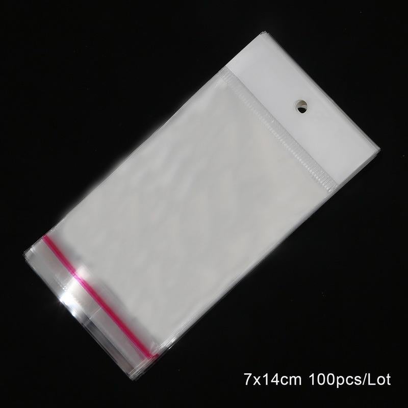 Generic DIY Jewelry Packaging Self-Adhesive OPP Bags 7*14cm【8.5+2.2】