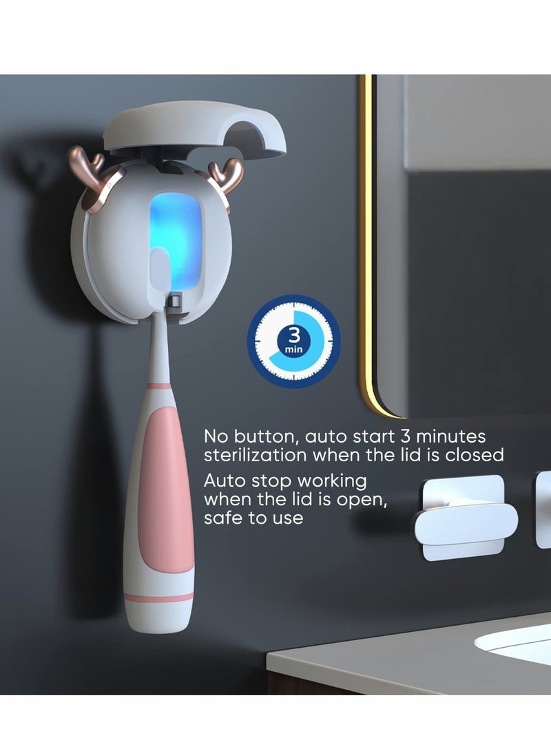 Portable UV Toothbrush Sanitizer with Rechargeable Case and Cover for Travel - Image 4