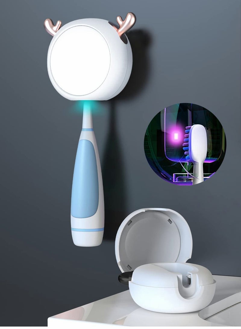 Portable UV Toothbrush Sanitizer with Rechargeable Case and Cover for Travel - Image 1