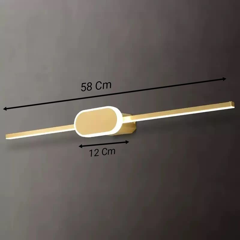 FILLISKA® 18 Watt Modern LED Picture/Dressing/Vanity/Bathroom/Mirror Light with 3 Step Light Mode & Non-Adjustable Head (Sleek Gold-077)(2 Year Warranty) - Image 2