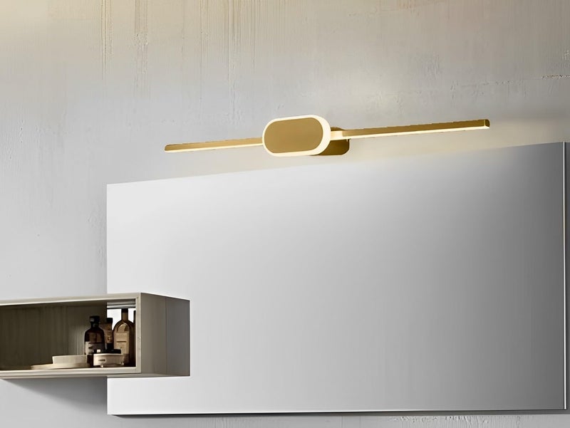 FILLISKA® 18 Watt Modern LED Picture/Dressing/Vanity/Bathroom/Mirror Light with 3 Step Light Mode & Non-Adjustable Head (Sleek Gold-077)(2 Year Warranty) - Image 1