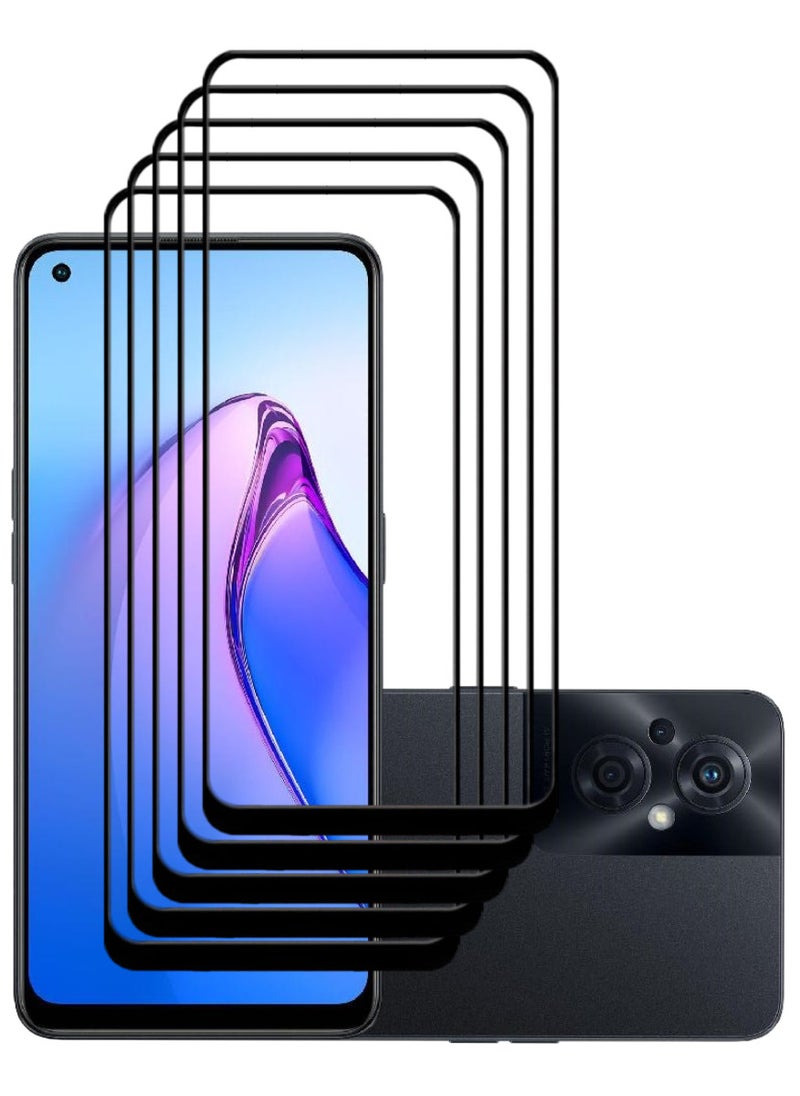 ACLIX 5 Pieces Antistatic ESD Dustproof Premium Quality High Definition Tempered Glass Screen Protector Designed For Oppo Reno8 Z - Image 1