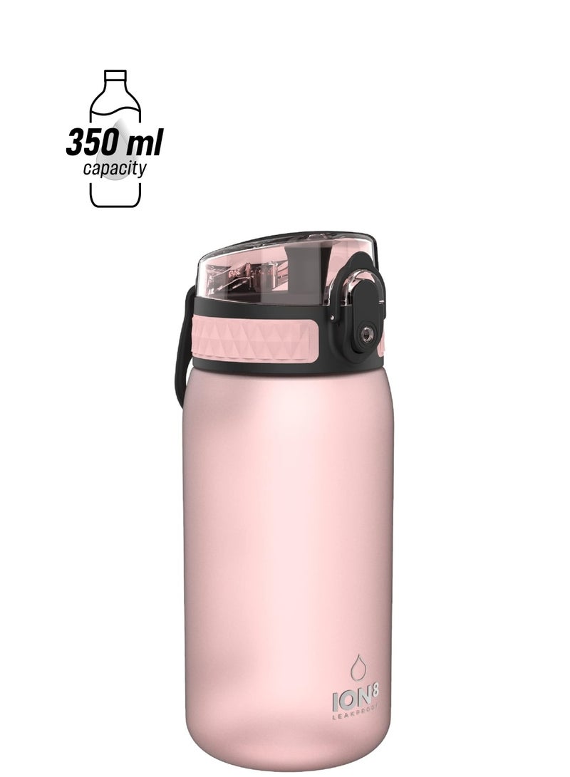 ion8 Ion8 One Touch Sport  Bike Water Bottle - Leakproof And Bpa-Free Water Bottle - Fits In Lunch Boxes Handbags Car Cup Holders Backpacks And Bike Holders 350 Ml (Pack Of 1) - Rose Quartz  - Image 1
