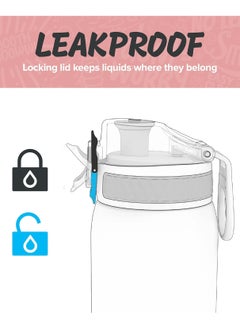 ion8 Ion8 One Touch Sport  Bike Water Bottle - Leakproof And Bpa-Free Water Bottle - Fits In Lunch Boxes Handbags Car Cup Holders Backpacks And Bike Holders 350 Ml (Pack Of 1) - Rose Quartz  - Image 2
