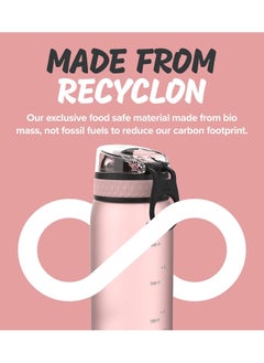 ion8 Ion8 One Touch Sport  Bike Water Bottle - Leakproof And Bpa-Free Water Bottle - Fits In Lunch Boxes Handbags Car Cup Holders Backpacks And Bike Holders 350 Ml (Pack Of 1) - Rose Quartz  - Image 3