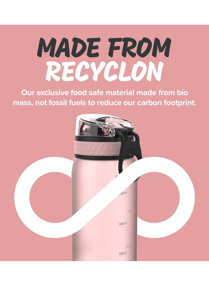 ion8 Ion8 One Touch Sport  Bike Water Bottle - Leakproof And Bpa-Free Water Bottle - Fits In Lunch Boxes Handbags Car Cup Holders Backpacks And Bike Holders 350 Ml (Pack Of 1) - Rose Quartz  - Image 3