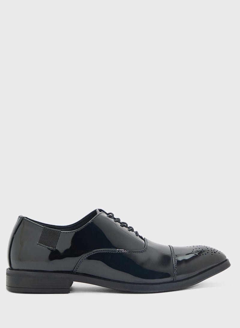 Robert Wood Brogue Design Patent Oxford Lace Ups - Image 1