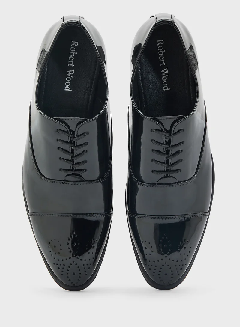Robert Wood Brogue Design Patent Oxford Lace Ups