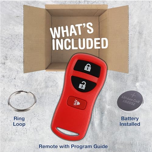 KeylessOption Key Fob for 2002 2003 2004 2005 2006 2007 2008 2009 2010 2011 2012 2013 2014 2015 2016 2017 Nissan Titan Rogue Infiniti Remote, 3-Button KBRASTU15, Programming Guide Included - Image 2