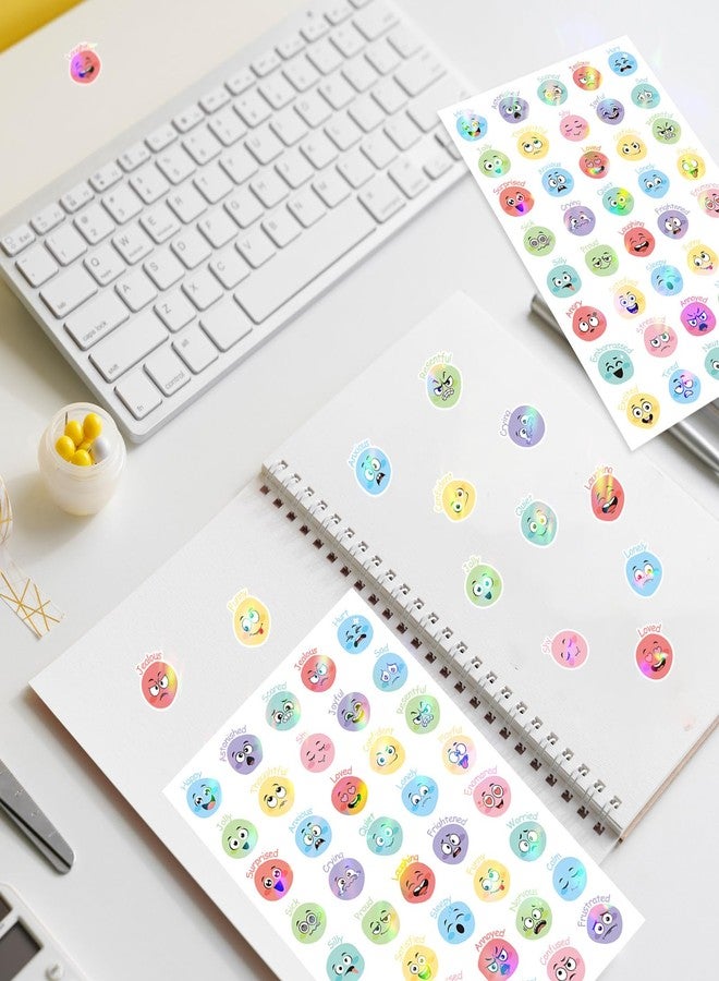 Starboling 800 pcs Emotion Stickers,Face Emotion Feelings Stickers for Kids,40 Different Funny Mood Incentive Stickers,Teacher Reward Sticker for Classroom,Home,School(Morandi) - Image 4