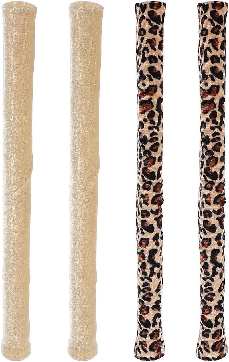 VERDANVERSE 4pcs Refrigerator and Oven Door Handle Covers Protector Set, Beige Leopard Print, Fridge and Freezer Handle Wraps for Kitchen Appliance Hygiene and Scratch Protection - Image 1