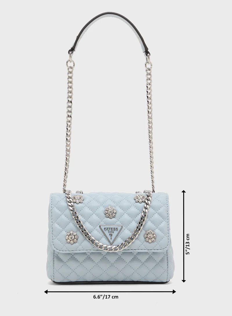 GUESS EVERLEE MINI CNVRTBLE XBDY FLP
