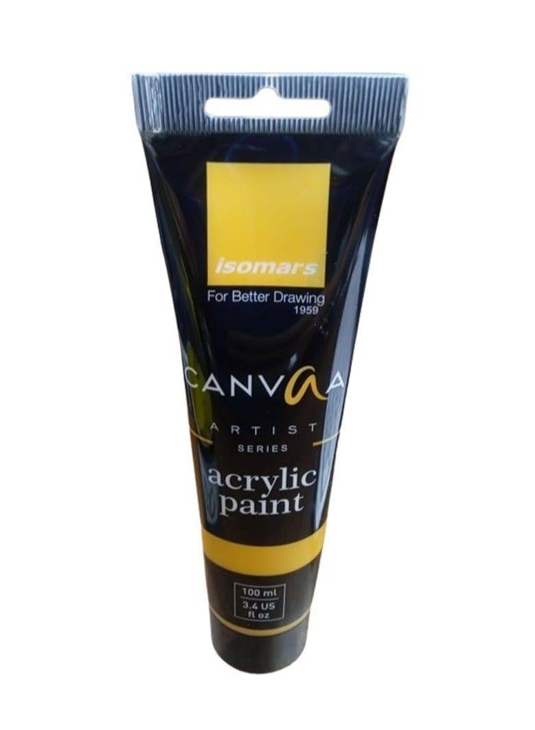 Isomers Canvaa Acrylic Paint 100ml Vibrant Pigmented & Fadeproof Colors - ARTIST SERIES - For Canvas Painting, Scrap Book, Paper Board, Wood & Terracotta Amarillo Ocre - Image 1