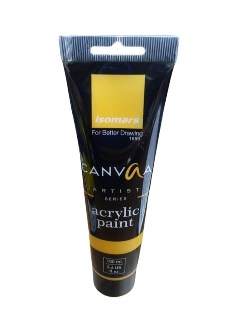 Isomers Canvaa Acrylic Paint 100ml Vibrant Pigmented & Fadeproof Colors - ARTIST SERIES - For Canvas Painting, Scrap Book, Paper Board, Wood & Terracotta Amarillo Ocre - Image 2