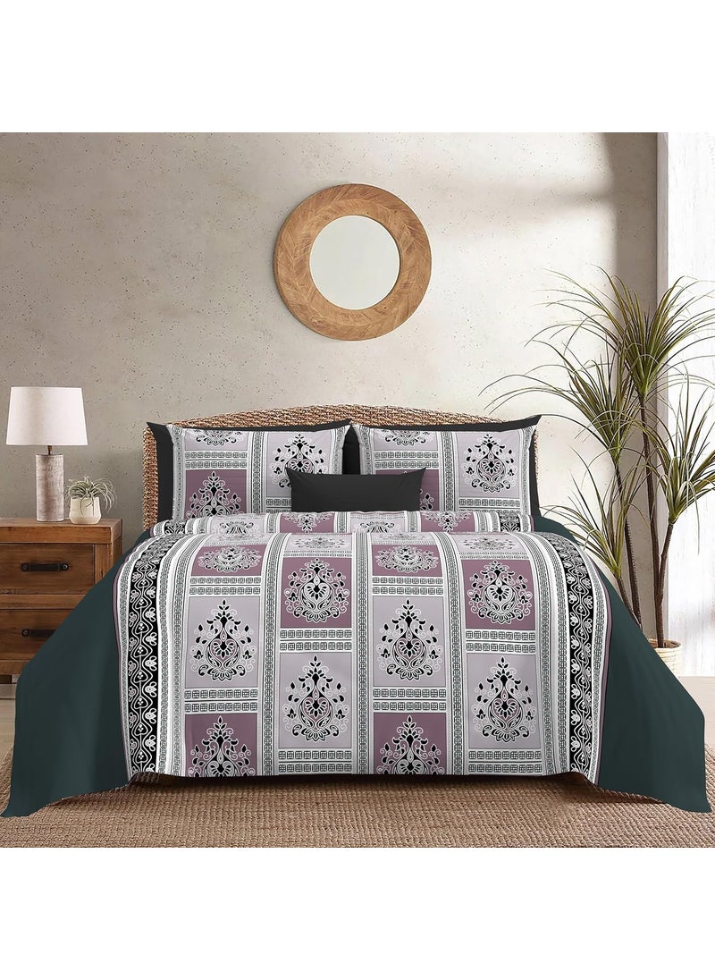 SITTING STYLE Sitting Style 350 tc 1 Reversible Comforter Double King Size 90 x 100 Both Side Same Print 1 Bedsheet King Size 90x100 inches and 2 Pillow Cover Comforter with Bedsheet  - Image 1