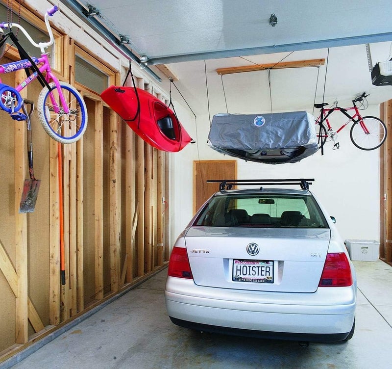 HARKEN Hoister - Overhead Garage Storage 2 Point Hoist System for Bikes, Kayaks, Surf & Paddle Boards (60lb Capacity, 16ft Ceiling) Safe Anti-Drop System, One-Person Operation - 7807.16 - Image 5