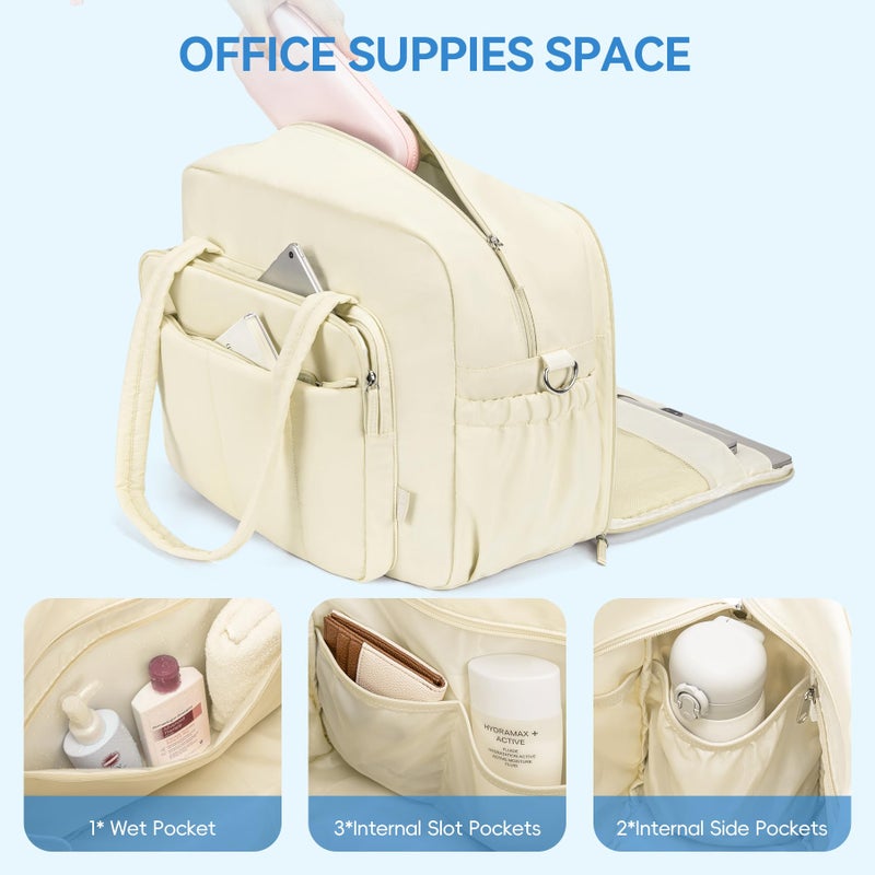 CLUCI Gym Bag for Women, Travel Duffle Bag Carry on Weekender Bags Puffer Tote Bag - Image 3