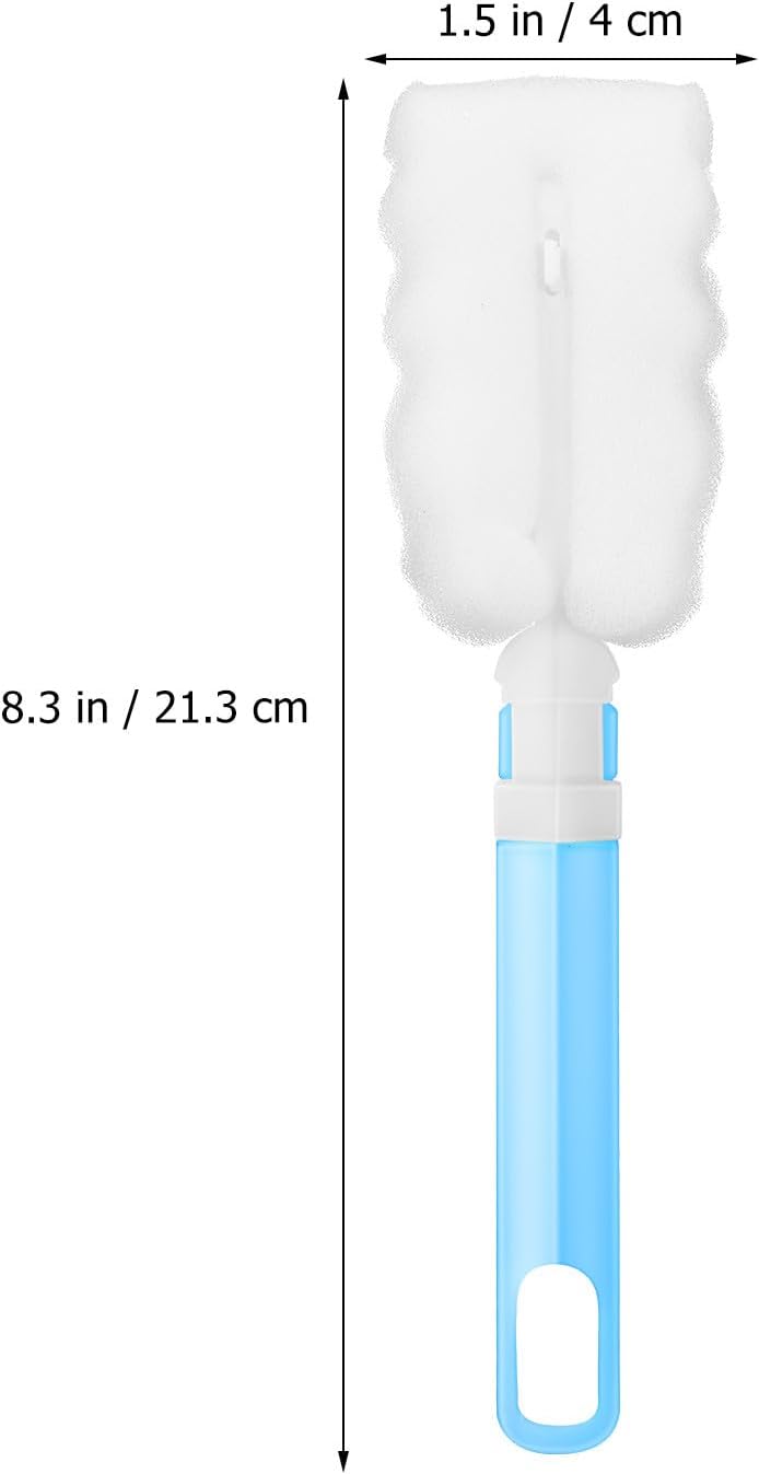 LABRIMP 3pcs Kitchen Sponge Bottle Brush Set with 12cm Plastic Handles and 8cm Sponge Heads, Water Bottle Cleaner and Cup Washing Brush for Home Cleaning - Image 2