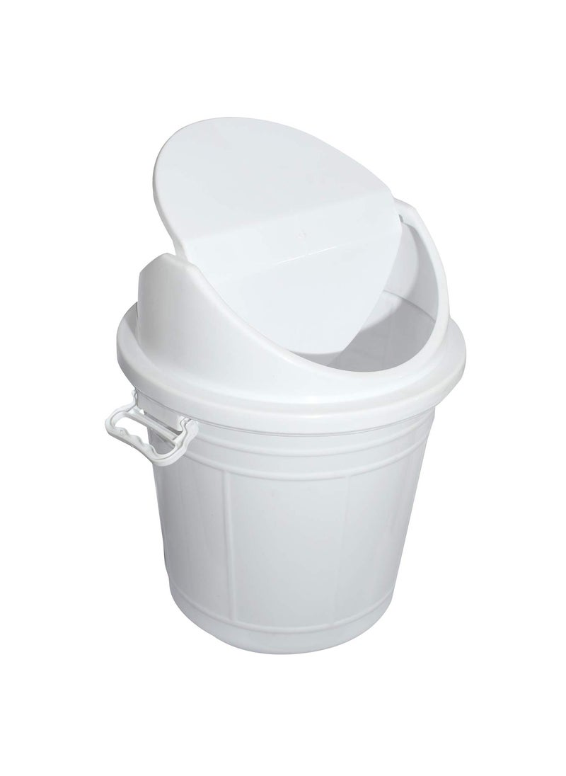 Kuber Industries Kuber Industries Plastic Swing Lid Garbage Waste Dustbin 30 L Large Size White CTKTC043179  - Image 3