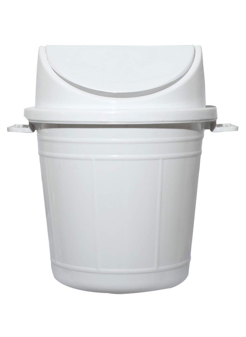 Kuber Industries Kuber Industries Plastic Swing Lid Garbage Waste Dustbin 30 L Large Size White CTKTC043179  - Image 1