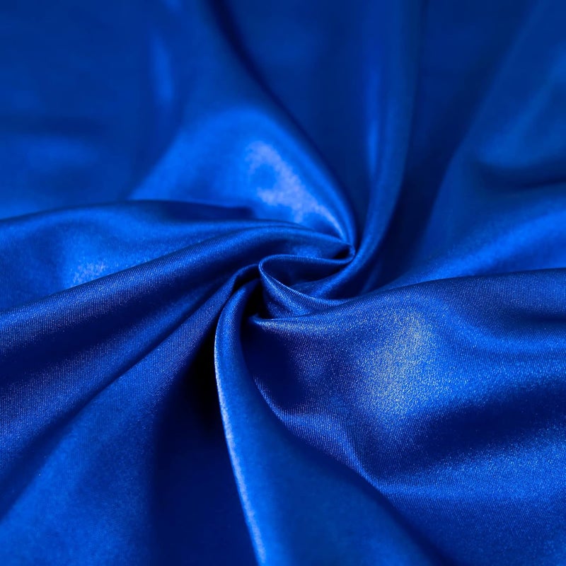 SiinvdaBZX 100 Pieces Royal Blue Cloth Napkins 12 x 12 Inches Small Size Square Satin Napkins Silky Soft Dinner Napkins or Handkerchief for Banquet Wedding Christmas Thanksgiving Decoration - Image 4