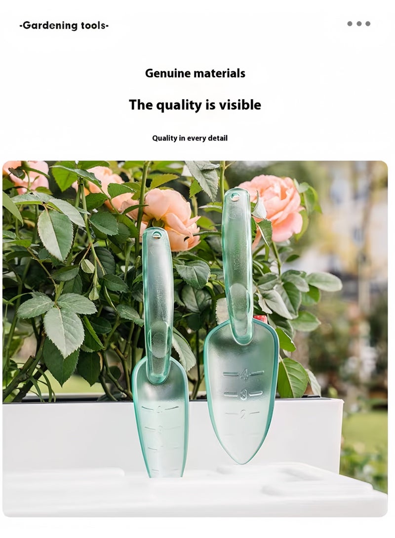 Gardening tools, plastic shovel set, three-piece set for planting flowers, digging and loosening soil, suitable for home gardening, outdoor and seaside - Image 5