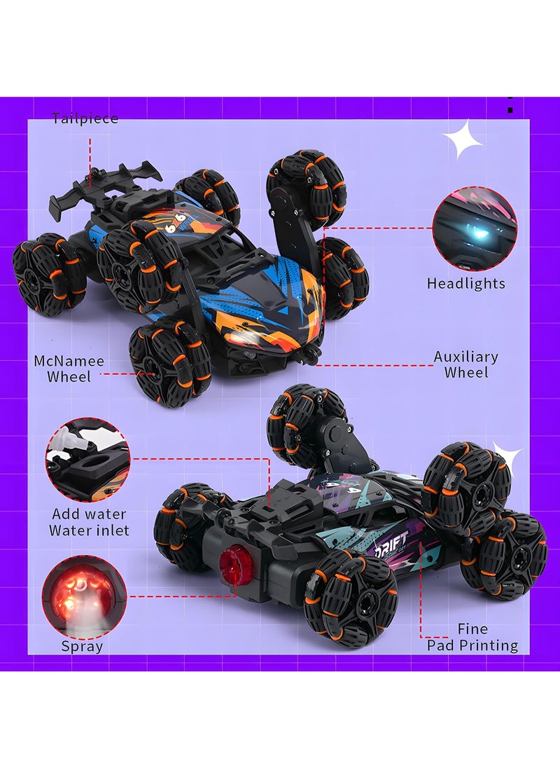 Coconut Baby Gesture Sensing Stunt RC Car, Toys for Ages 8-13 Boys, 2.4Ghz Hand Controlled Remote Control Cars with Light, Spray, 360 Rotation, Birthday Gift for Kids Age 6 7 8 9 10 11 12 Year Old-6 Wheels  - Image 4
